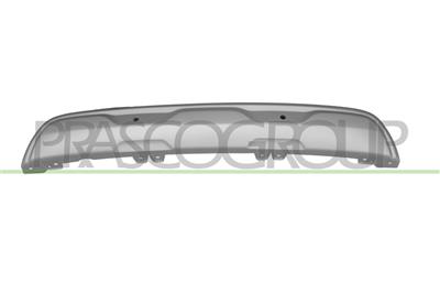 SPOILER STOSSTANGE HINTEN-SILBER-MIT LOECHERN FUER PDC+SENSORHALTERN