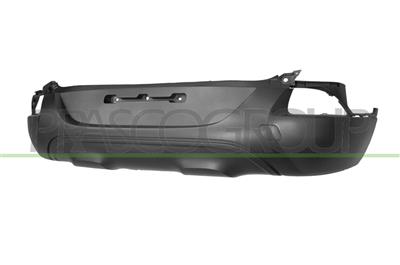 REAR BUMPER-LOWER-BLACK-TEXTURED FINISH-WITH TOW HOOK COVER-WITH CUTTING MARKS FOR PDC