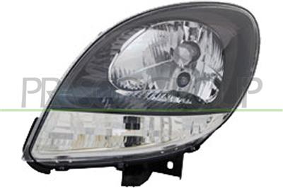 HEADLAMP LEFT H4 ELECTRIC-CLEAR LAMP-WITHOUT MOTOR-BLACK
