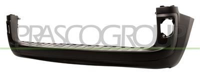 REAR BUMPER-BLACK-TEXTURED FINISH-WITH TOW HOOK COVER-WITH CUTTING MARKS FOR PDC