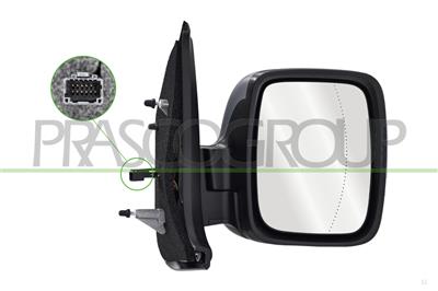 RETROVISORE DESTRO-ELETTRICO-CON PRIMER-TERMICO-CHIUDIBILE-CON FANALE-CON SONDA-ASFERICO-11 PINS