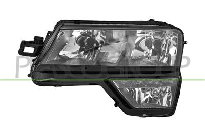 PROIETTORE SINISTRO H7+H7-ELETTRICO-CON MOTORE-CON LUCE DIURNA-SENZA FENDINEBBIA-LED-VERSIONE VARROC 