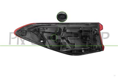 TAIL LAMP RIGHT-OUTER-WITH BULB HOLDER-LED MOD. STATION WAGON-VARROC TYPE