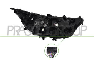 HEADLAMP LEFT ELECTRIC-WITH MOTOR-WITH DAY RUNNING LIGHT-LED
