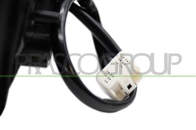 RETROVISEUR GAUCHE-ELECTRIQUE-AVEC APPRET-CHAUFFANT-RABATTABLE-AVEC FEU-AVEC MOULURE NOIR BRILLANTE-CONVEXE-CHROME'-9 BROCHES