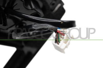 RETROVISEUR GAUCHE-ELECTRIQUE-AVEC APPRET-CHAUFFANT-RABATTABLE-AVEC FEU-AVEC MOULURE NOIR BRILLANTE-CONVEXE-CHROME'-9 BROCHES