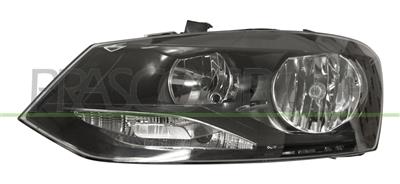 HEADLAMP LEFT H7+H7 ELECTRIC-WITH MOTOR-BLACK