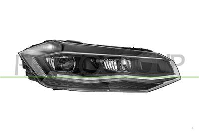 PROIETTORE DESTRO-ELETTRICO-CON MOTORE-SENZA CENTRALINA-BORDO CROMATO-FULL LED-VERSIONE VALEO
