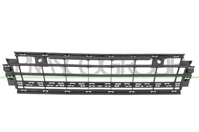 GRILLE CENTRALE DE PARE-CHOCS AVANT-NOIRE AVEC TROUS RADAR+SUPPORTS