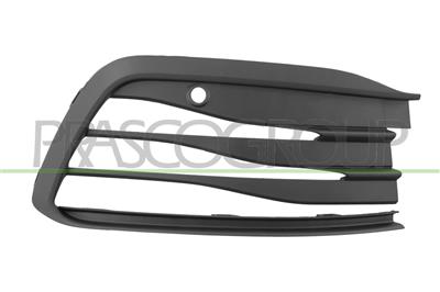 GRILLE DROITE NOIRE DE PARE-CHOCS-AVEC TROUS RADAR+SUPPORTS