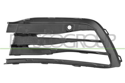 GRILLE DROITE NOIRE DE PARE-CHOCS-AVEC TROUS RADAR+SUPPORTS