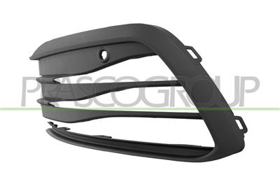GRILLE GAUCHE NOIRE DE PARE-CHOCS-AVEC TROUS RADAR+SUPPORT
