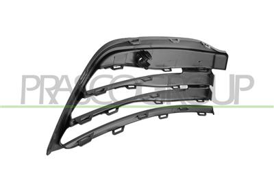 GRILLE GAUCHE NOIRE DE PARE-CHOCS-AVEC TROUS RADAR+SUPPORT