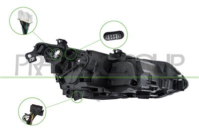 SCHEINWERFER LINKS-MIT LWR-MIT MOTOR-SCHWARZ-LED-VALEO TYP MOD. ALLTRACK
