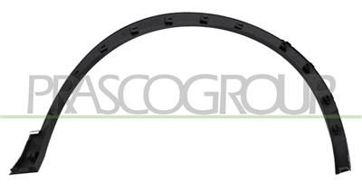 RADLAUFLEISTE VORNE LINKS-SCHWARZ-GENARBT-MIT CLIPS