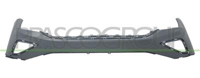 FRONT BUMPER-UPPER-PRIMED-WITH TOW HOOK COVER-WITH CUTTING MARKS FOR PDC