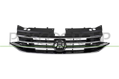 RADIATOR GRILLE-BLACK-GLOSSY-WITH CHROME MOLDING MOD. ELEGANCE