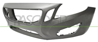 FRONT BUMPER-PRIMED-WITH TOW HOOK COVER-WITH HEADLAMP WASHER CUTTING MARKS