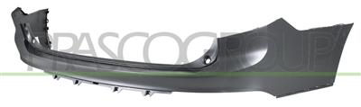 REAR BUMPER-UPPER-PRIMED-WITH CUTTING MARKS FOR PARK ASSIST