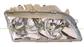 HEADLAMP RIGHT H7+H7 ELECTRIC-CHROME-4PINS